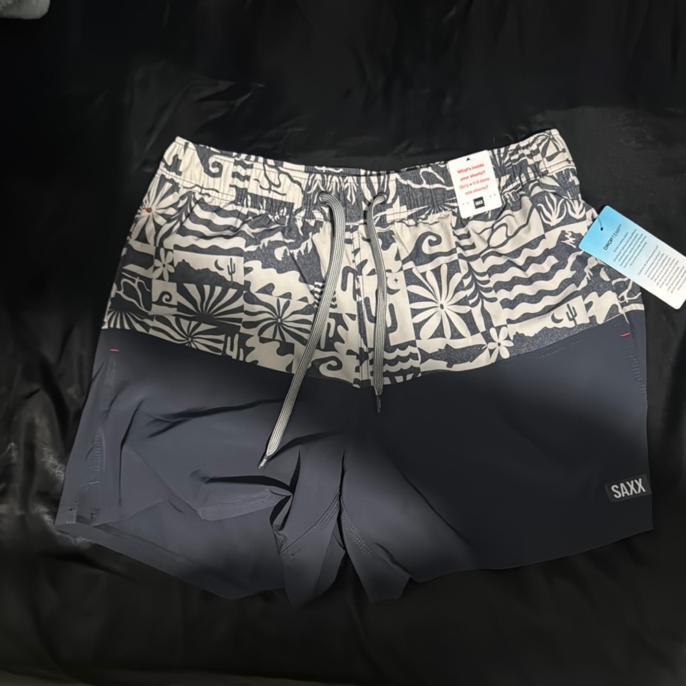 Saxx Athletic Shorts Blue and Gray Performance Wear